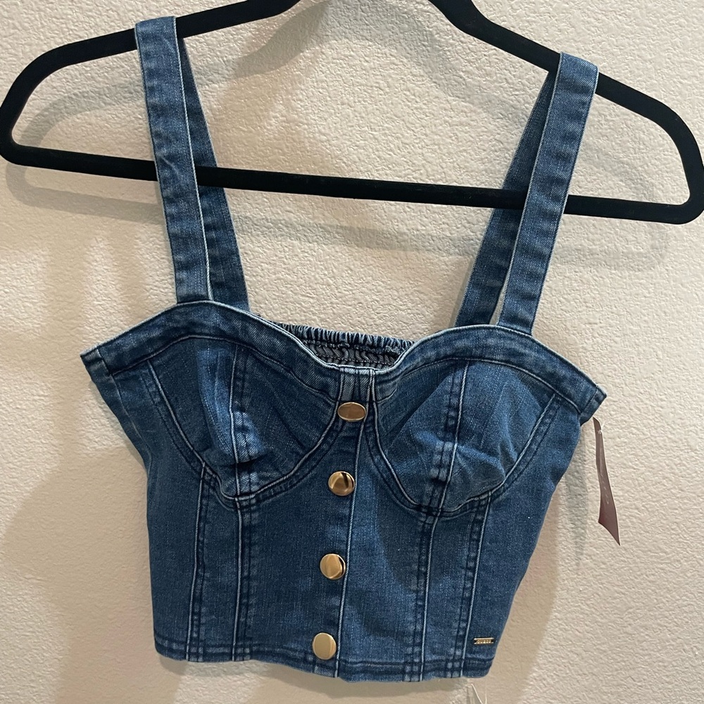 Guess Fitz Denim Bustier (size XS)